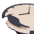 Woodpecker Solid Wood Swing Wall Clock